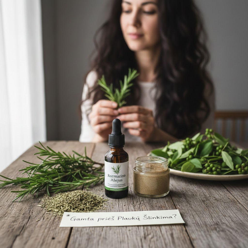 Rozmarinas: Gamta prieš plaukų slinkimą – ar tai veiksmingiau už cheminius preparatus?