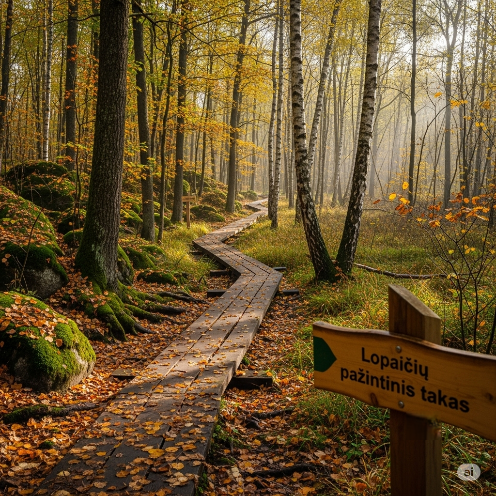 Lopaičių pažintinis takas: Žemaitijos širdyje slypinti mistikos ir istorijos oazė Lopaičių pažintinis takas: Žemaitijos širdyje slypinti mistikos ir istorijos oazė