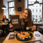 Paradoksalus fenomenas: kodėl frazė „I Hate Sushi“ tapo kokybės sinonimu Lietuvoje