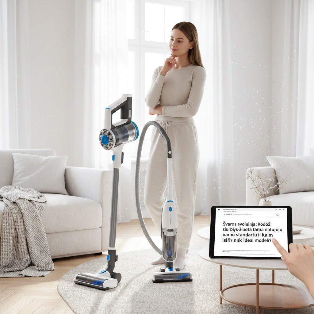 Švaros evoliucija: Kodėl siurblys-šluota tampa naujuoju namų standartu ir kaip išsirinkti idealų modelį? Švaros evoliucija: Kodėl siurblys-šluota tampa naujuoju namų standartu ir kaip išsirinkti idealų modelį?