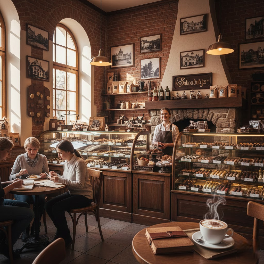 Šokolado paslaptys Šiaulių širdyje: kur istorija tirpsta burnoje, o laikas kvepia kakava Šokolado paslaptys Šiaulių širdyje: kur istorija tirpsta burnoje, o laikas kvepia kakava