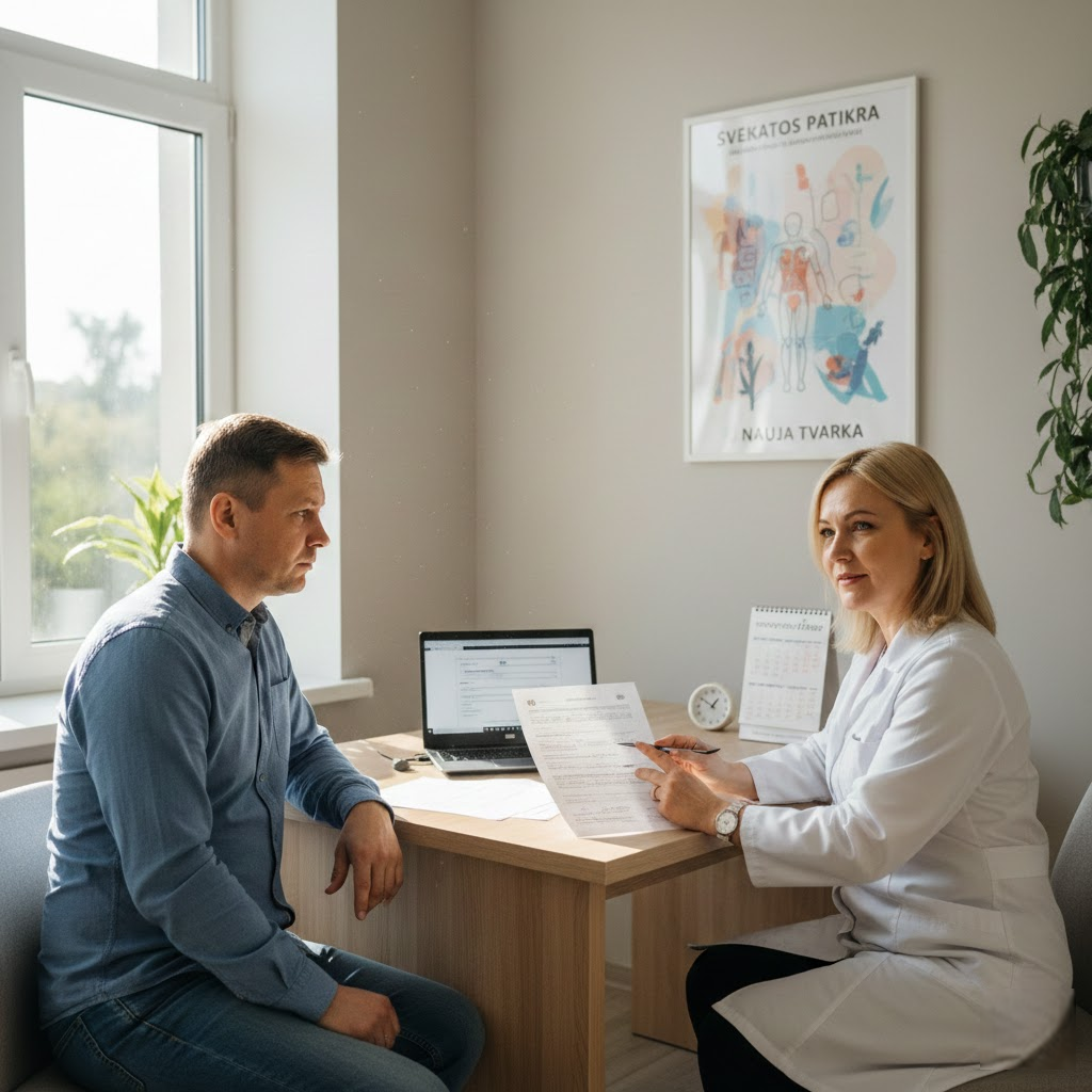 Vairuotojo sveikatos bilietas: nauja tvarka, terminai ir tai, ko dažnai nepasako gydytojo kabinete