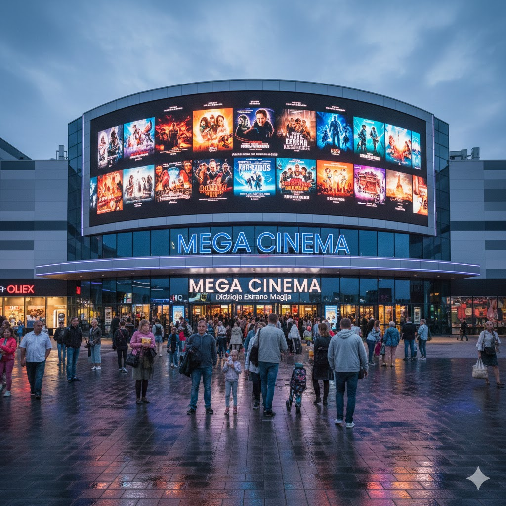 „Mega“ ir didžioji ekrano magija: kodėl kauniečiai ir miesto svečiai renkasi būtent šią kino erdvę?