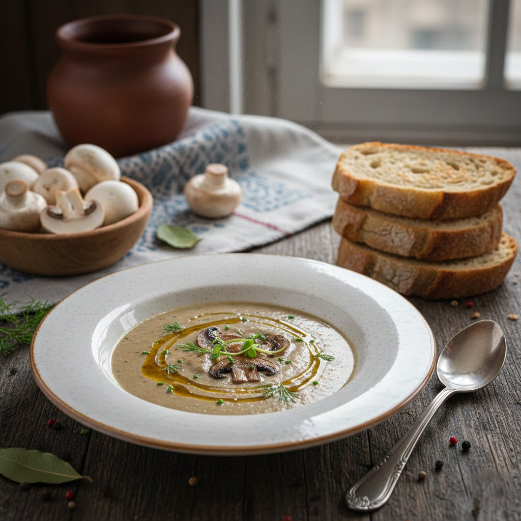 Kreminė prabanga lėkštėje: tobulo pievagrybių sultinio paslaptys ir kulinarinės gudrybės