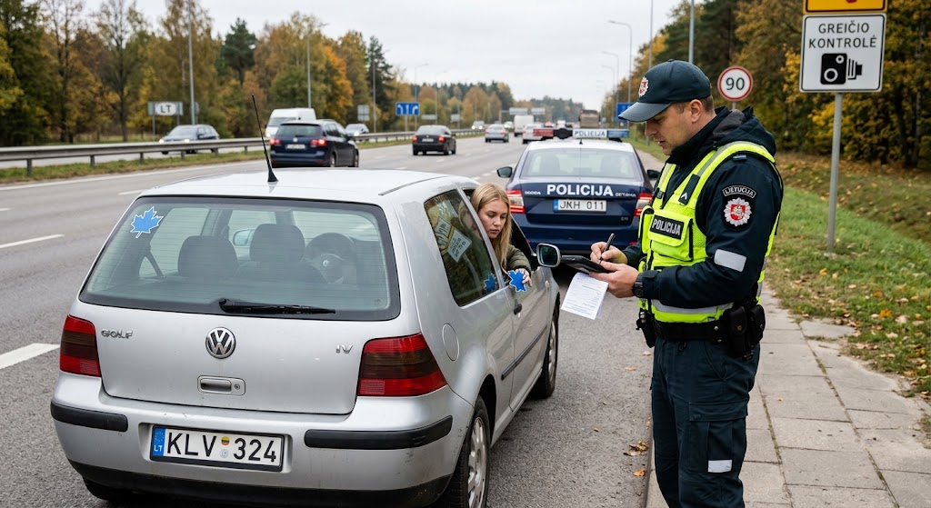 bauda už greičio viršijimą lentelė, greičio viršijimas baudos, kelių eismo taisyklės, teisės atėmimas už greitį, greičio matuokliai Lietuvoje, administracinių nusižengimų kodeksas, klevo lapo baudos, saugus eismas, viršytas greitis bauda, policijos baudos